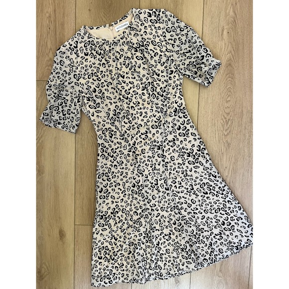 Altuzarra Jae Animal Print Silk Dress Short Sleeve Mini - Picture 1 of 5